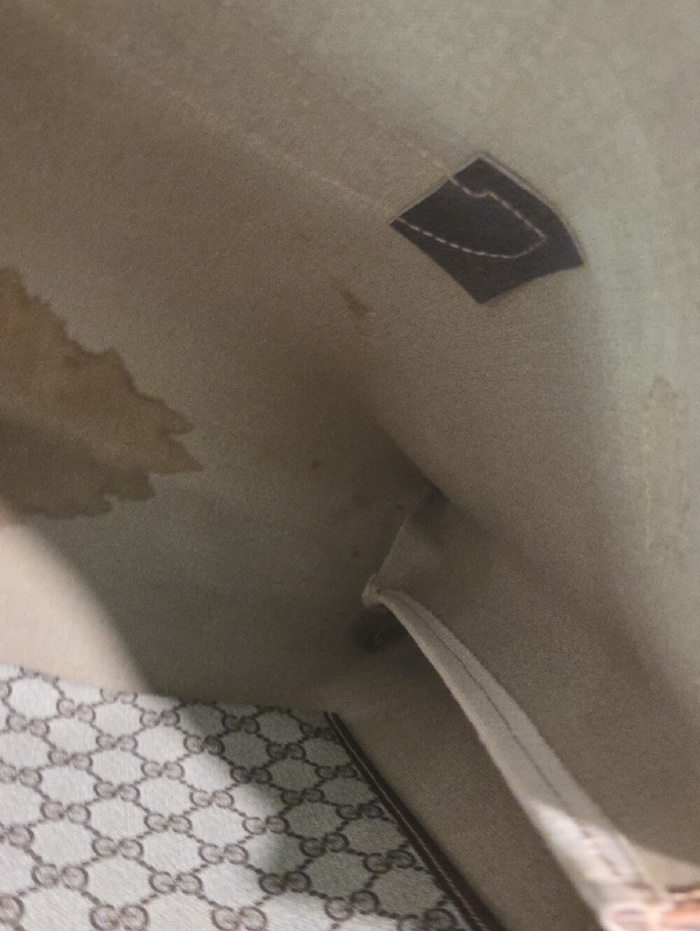 Gucci Beige GG Canvas Tote with Brown Leather and Sherryline- PROJECT - Picture 12 of 14